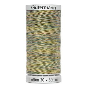 Gutermann Cotton 30 #4101 VARIEGATED BEIGE GREEN 300m Embroidery &amp; Quilting Thread