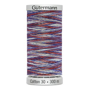 Gutermann Cotton 30 #4105 VARIEGATED RED WHITE MIX 300m Embroidery &amp; Quilting Thread