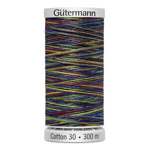 Gutermann Cotton 30, #4106 VARIEGATED, 300m Embroidery, Quilting Thread