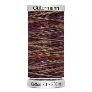 Gutermann Cotton 30 #4108 VARIEGATED MULTICOLOUR 300m Embroidery &amp; Quilting Thread