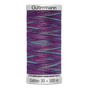 Gutermann Cotton 30 #4110 VARIEGATED PURPLE BLUE MIX 300m Thread