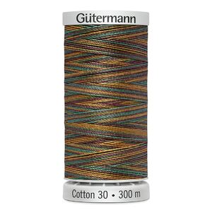 Gutermann Cotton 30 #4114 VARIEGATED BROWN GREEN MIX 300m Embroidery &amp; Quilting Thread