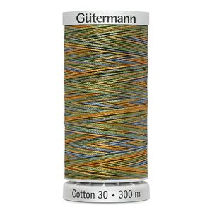Gutermann Cotton 30 #4118 VARIEGATED ORANGE GREEN MIX 300m Embroidery &amp; Quilting Thread