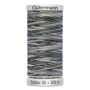 Gutermann Cotton 30 #4119 VARIEGATED GREY WHITE MIX 300m Embroidery &amp; Quilting Thread