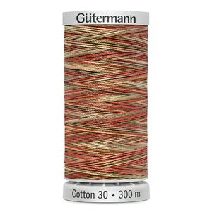 Gutermann Cotton 30 #4121 VARIEGATED GREY RED MIX 300m Embroidery &amp; Quilting Thread