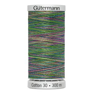 Gutermann Cotton 30 #4124 VARIEGATED GREEN BLUE MIX 300m Embroidery &amp; Quilting Thread