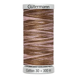 Gutermann Cotton 30 #4130 VARIEGATED WHITE BROWN MIX 300m Embroidery &amp; Quilting Thread