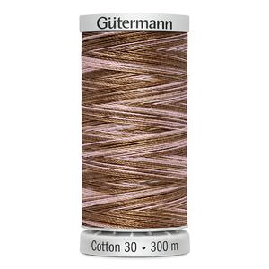 Gutermann Cotton 30 #4130 VARIEGATED WHITE BROWN MIX 300m Embroidery &amp; Quilting Thread