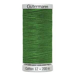 Gutermann Cotton 12 #1051 DARK EMERALD GREEN 200m Spool Embroidery &amp; Quilting Thread