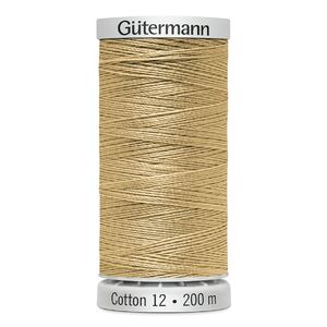 Gutermann Cotton 12 #1070 LIGHT TAN 200m Spool Embroidery &amp; Quilting Thread