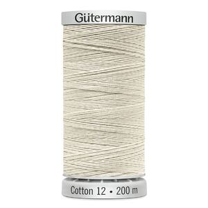 Gutermann Cotton 12 #1071 OFF WHITE 200m Embroidery / Quilting Thread