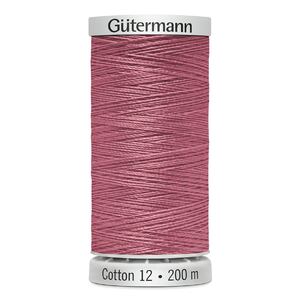 Gutermann Cotton 12 #1119 GERANIUM PINK 200m Embroidery &amp; Quilting Thread