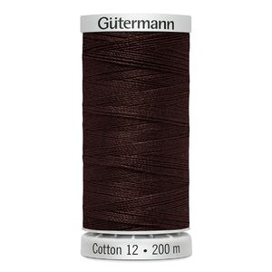 Gutermann Cotton 12 #1130 DARK COCOA 200m Embroidery &amp; Quilting Thread