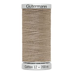 Gutermann Cotton 12 #1149 LIGHT BEIGE BROWN 200m Spool Embroidery &amp; Quilting Thread