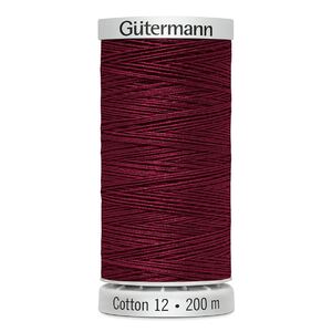 Gutermann Cotton 12 #1169 VERY DARK ROSE 200m Embroidery &amp; Quilting Thread