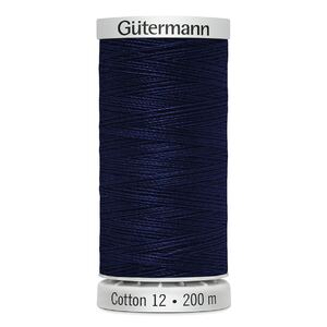 Gutermann Cotton 12 #1197 DARK VIOLET BLUE 200m Embroidery &amp; Quilting Thread