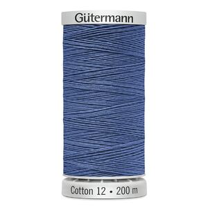 Gutermann Cotton 12 #1198 DARK CORNFLOWER BLUE 200m Embroidery &amp; Quilting Thread