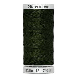 Gutermann Cotton 12 #1271 DARK PISTACHIO GREEN 200m Spool Embroidery &amp; Quilting Thread