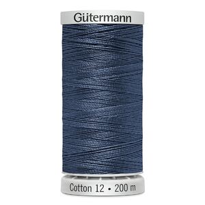 Gutermann Cotton 12 #1283 DK CORNFLOWER BLUE 200m Embroidery &amp; Quilting Thread