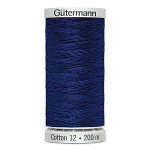 Gutermann Cotton 12 #1293 ROYAL BLUE 200m Embroidery &amp; Quilting Thread