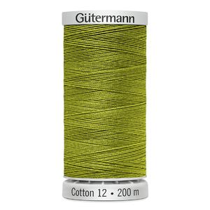 Gutermann Cotton 12 #1332 LIGHT MOSS GREEN 200m Spool Embroidery &amp; Quilting Thread