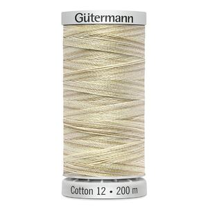 Gutermann Cotton 12, #4001 VARIEGATED CREAM, 200m Embroidery Thread