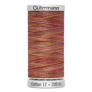 Gutermann Cotton 12, #4006 VARIEGATED ORANGE, 200m Embroidery Thread