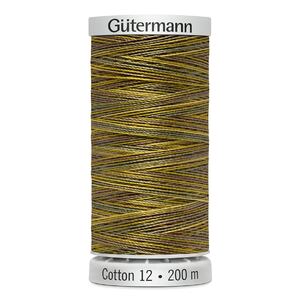 Gutermann Cotton 12, #4009 VARIEGATED, 200m Spool Embroidery Thread
