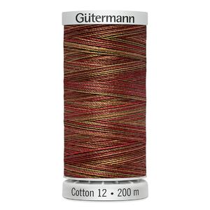 Gutermann Sulky Cotton 12, #4010 VARIEGATED, 200m Spool Embroidery Thread