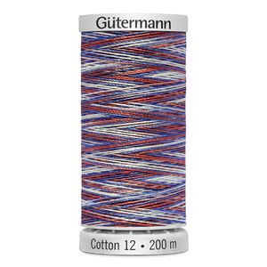 Gutermann Cotton 12 #4105 VARIEGATED MULTI 200m Spool Embroidery &amp; Quilting Thread