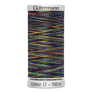 Gutermann Cotton 12 #4106 VARIEGATED MULTI 200m Embroidery &amp; Quilting Thread