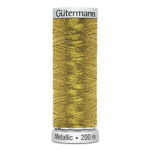 Gutermann Metallic Machine Embroidery Thread, 200m, Colour 7007 GOLD