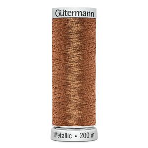 Gutermann Metallic Machine Embroidery Thread, 200m, Colour 7011 COPPER