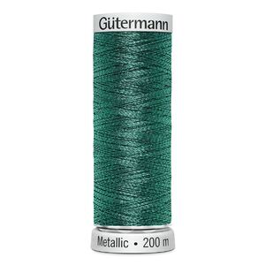 Gutermann Metallic #7015 GREEN, 200m Machine Embroidery Thread