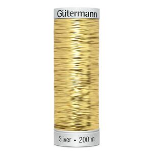 Gutermann Metallic Sliver Thread, Colour 8003 GOLD, 200 Metre Spool (220yds)