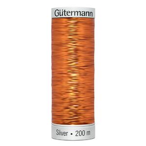 Gutermann Metallic Sliver Thread, Colour 8006 COPPER, 200 Metre Spool (220yds)