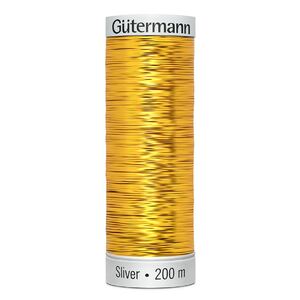 Gutermann Metallic Sliver Thread, Colour 8007 DARK GOLD, 200 Metre Spool (220yds)