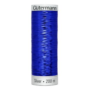 Gutermann Metallic Sliver Thread, Colour 8016 NAVY BLUE, 200 Metre Spool (220yds)