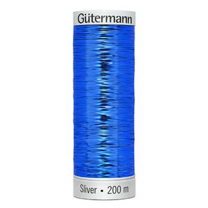 Gutermann Metallic Sliver Thread, Colour 8052 ROYAL BLUE, 200 Metre Spool (220yds)