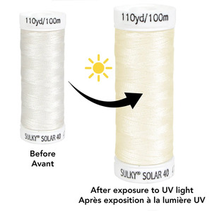 Gutermann Solar 40 #2, UV Colour Changing Machine Embroidery Thread 100m Spool