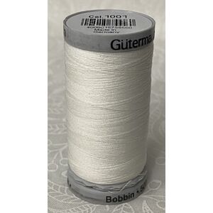Gutermann Bobbin Thread WHITE (1001) 500m Spool, Art. 709832