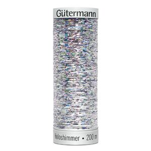 Gutermann Holoshimmer #6001, Metal-Effect Embroidery Thread 200m Spool