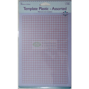 Template Plastic, 3 Sheets A5 (148 x 210mm), Easy To Cut, 1 Graph + 2 Plain