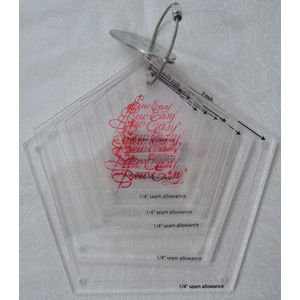 Sew Easy Mini Pentagons 8 Piece Template Set, 3/4" to 3", Great Quilting Templates