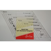 Quilt Diamond Ruler, Multi Size, 60 Degree Diamond Template, 1 1/2&quot; to 4 1/2&quot;