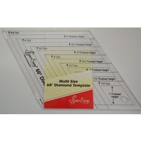 Quilt Diamond Ruler, Multi Size, 60 Degree Diamond Template, 1 1/2&quot; to 4 1/2&quot;