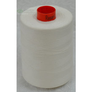 Rasant 50 Thread 5,000m Cone, Polyester Cotton Thread, Colour 3000 Off White