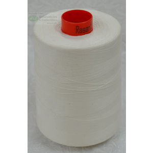 Rasant 50 Thread 5,000m Cone, Polyester Cotton Thread, Colour 3000 Off White