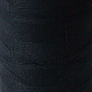 Rasant 50 Thread 5,000m Cone, Polyester Cotton Thread, Colour 4000 BLACK