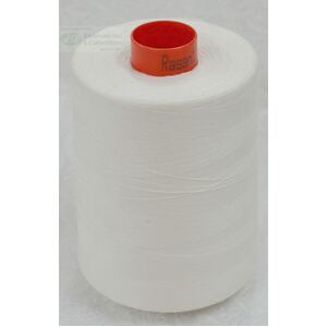 Rasant 50 Thread 5,000m Cone, Polyester Cotton Thread, Colour X2000 White